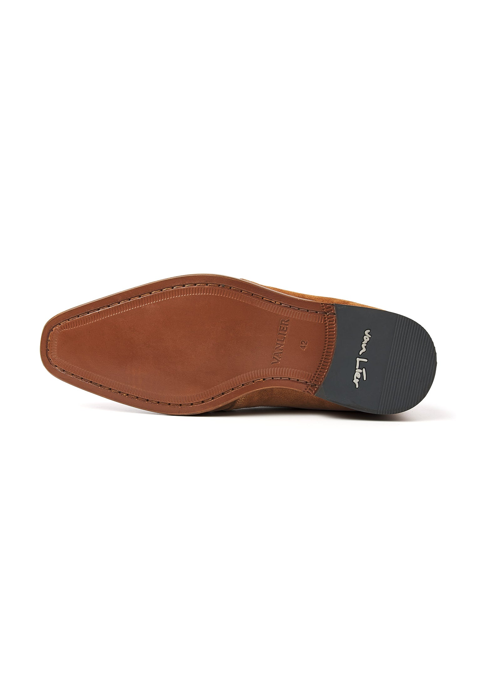 Cognac suède Rhodes halfhoge veterschoen