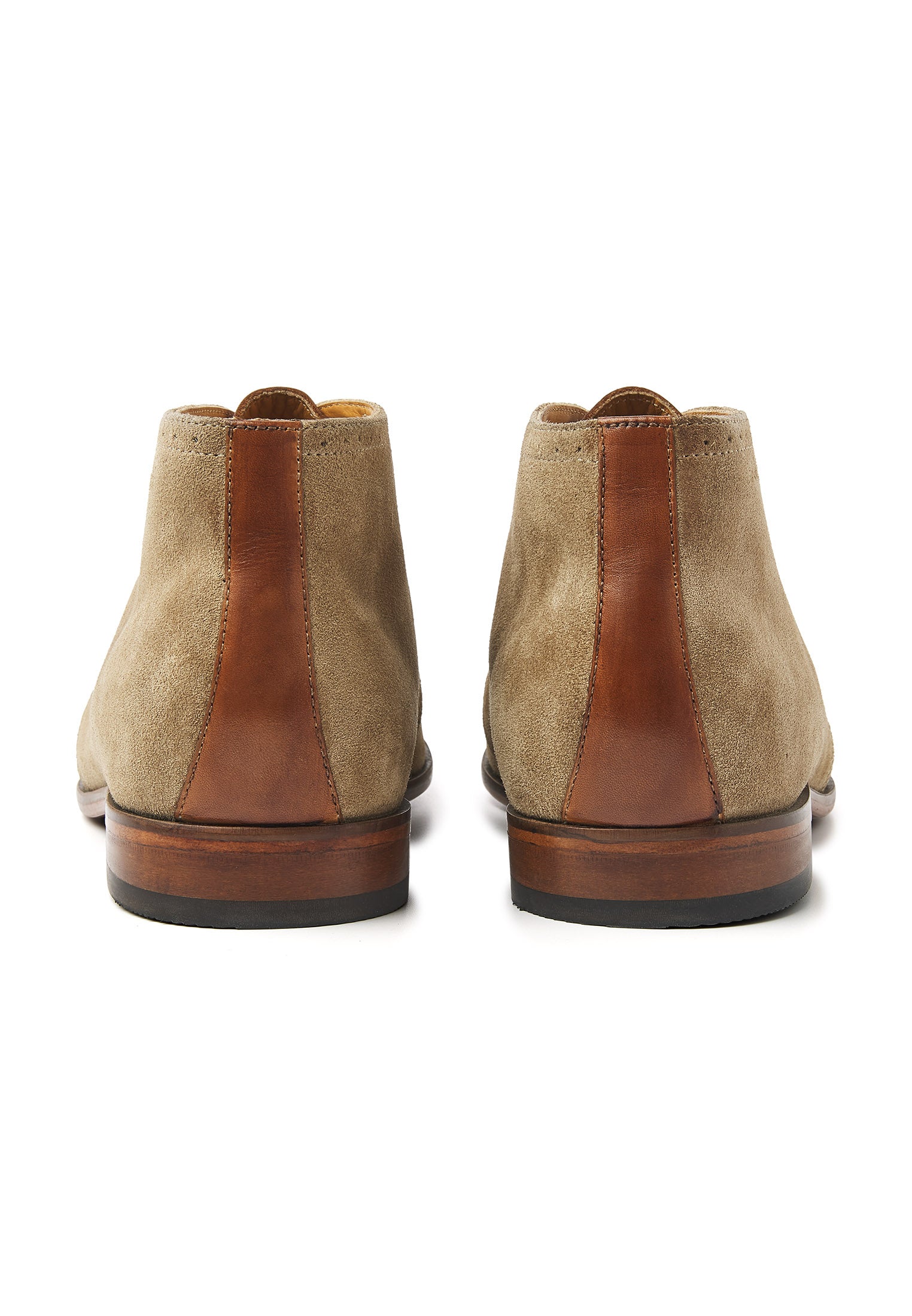 Taupe suède Rhodes halfhoge veterschoen