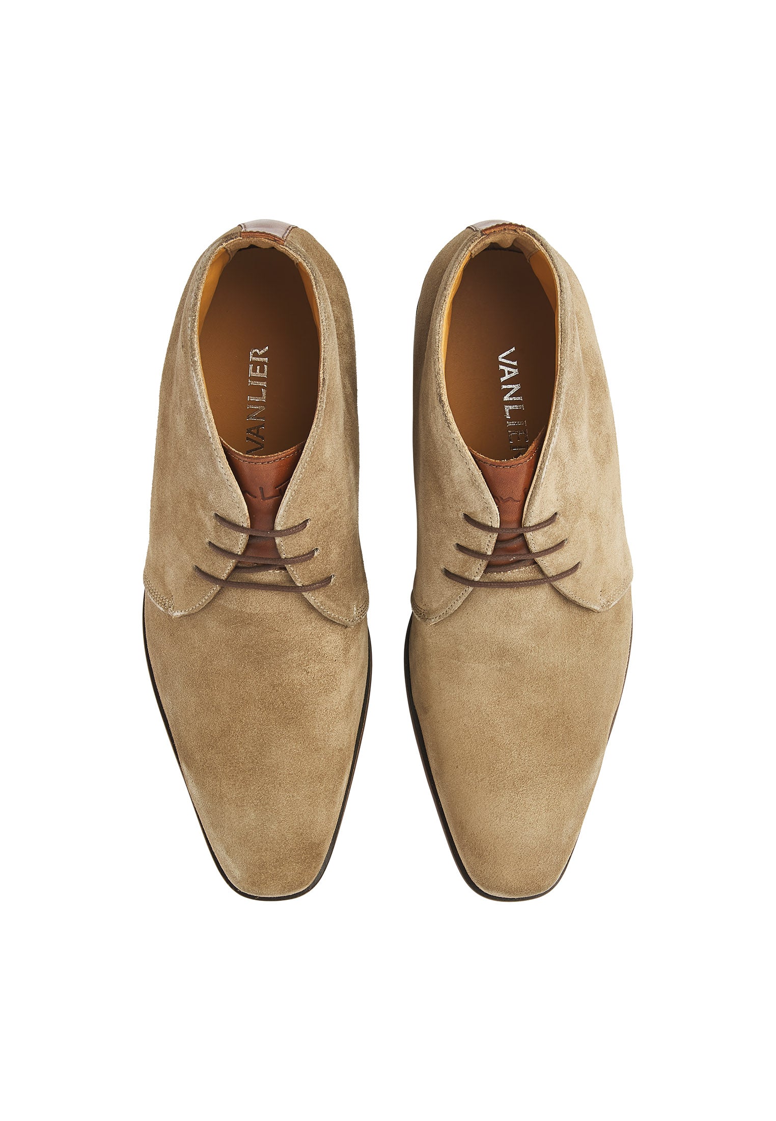 Taupe suède Rhodes halfhoge veterschoen