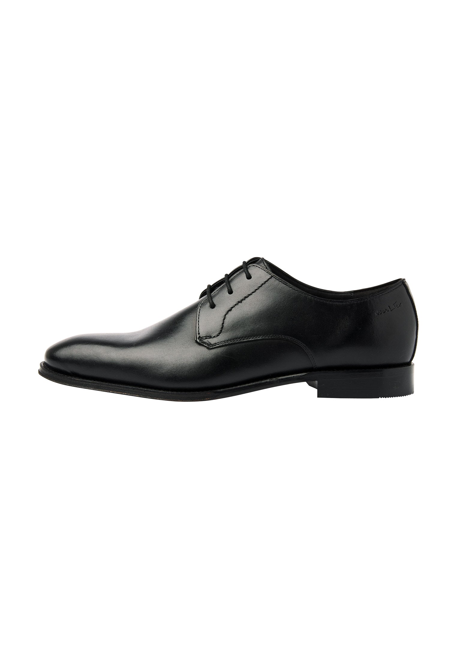 Zwart gladleren Madison veterschoen