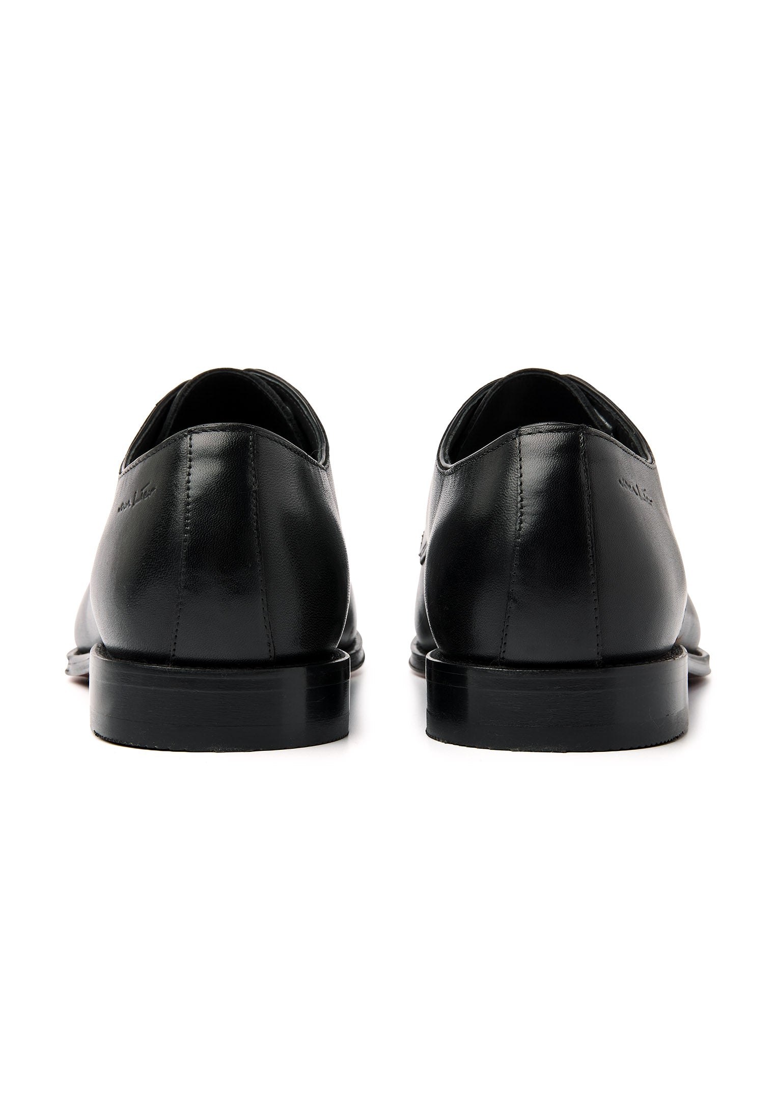 Zwart gladleren Madison veterschoen