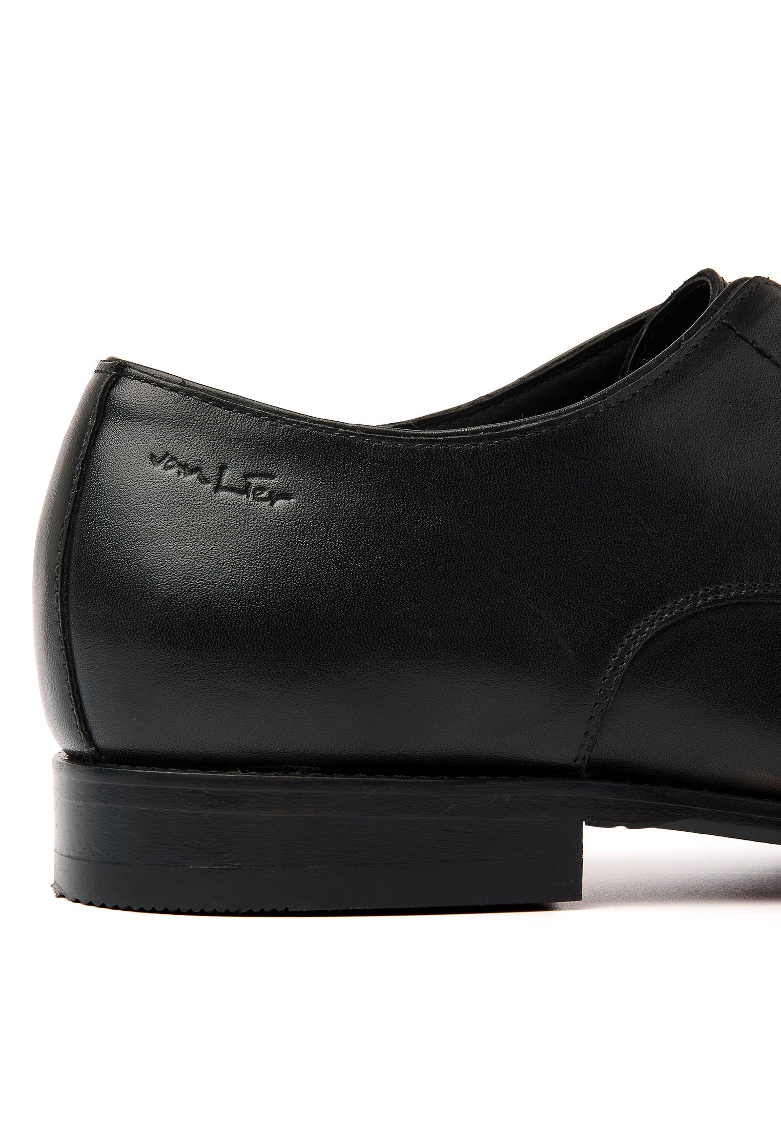 Zwart gladleren Madison veterschoen