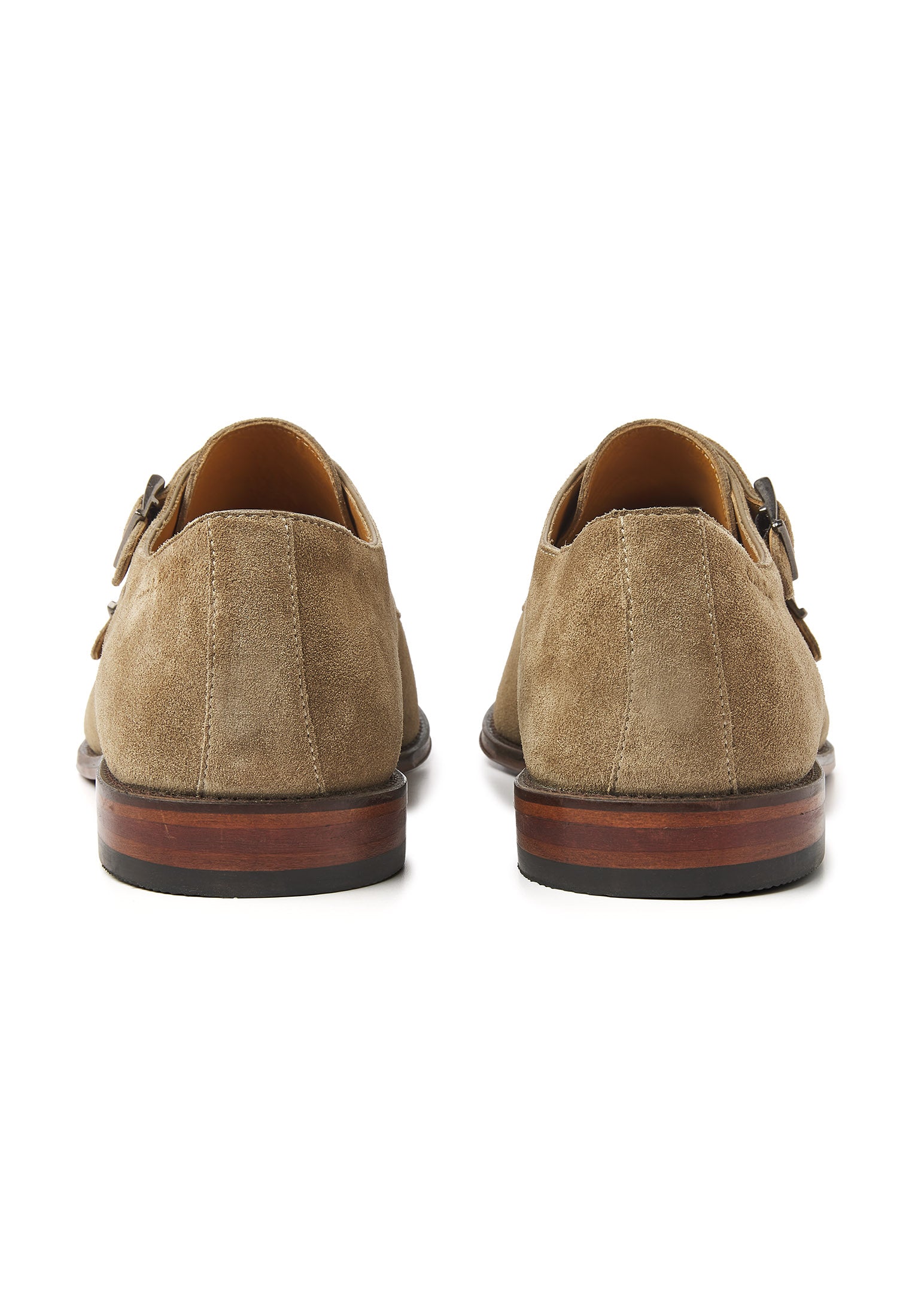 Taupe suède Madison gespschoen