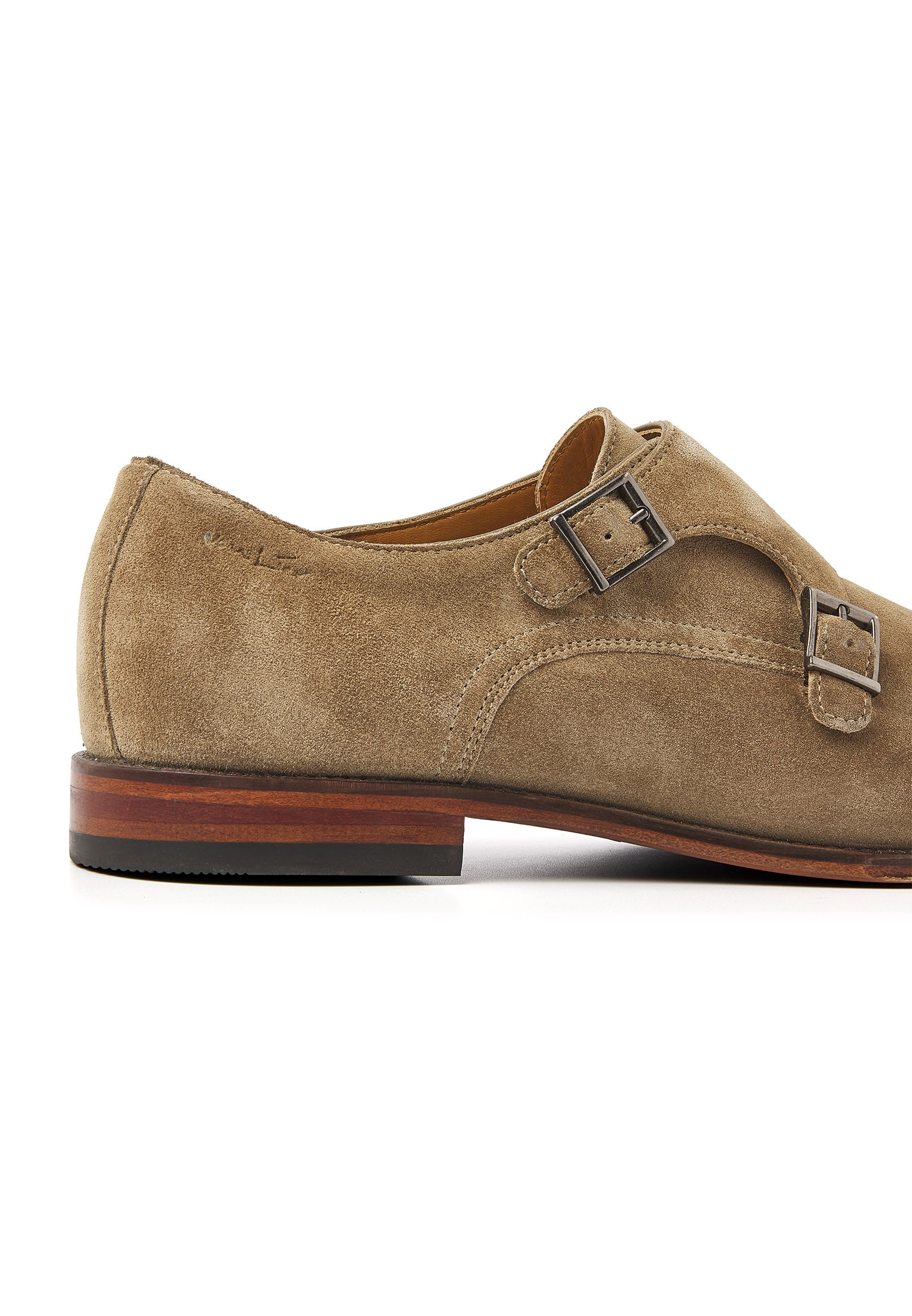 Taupe suède Madison gespschoen
