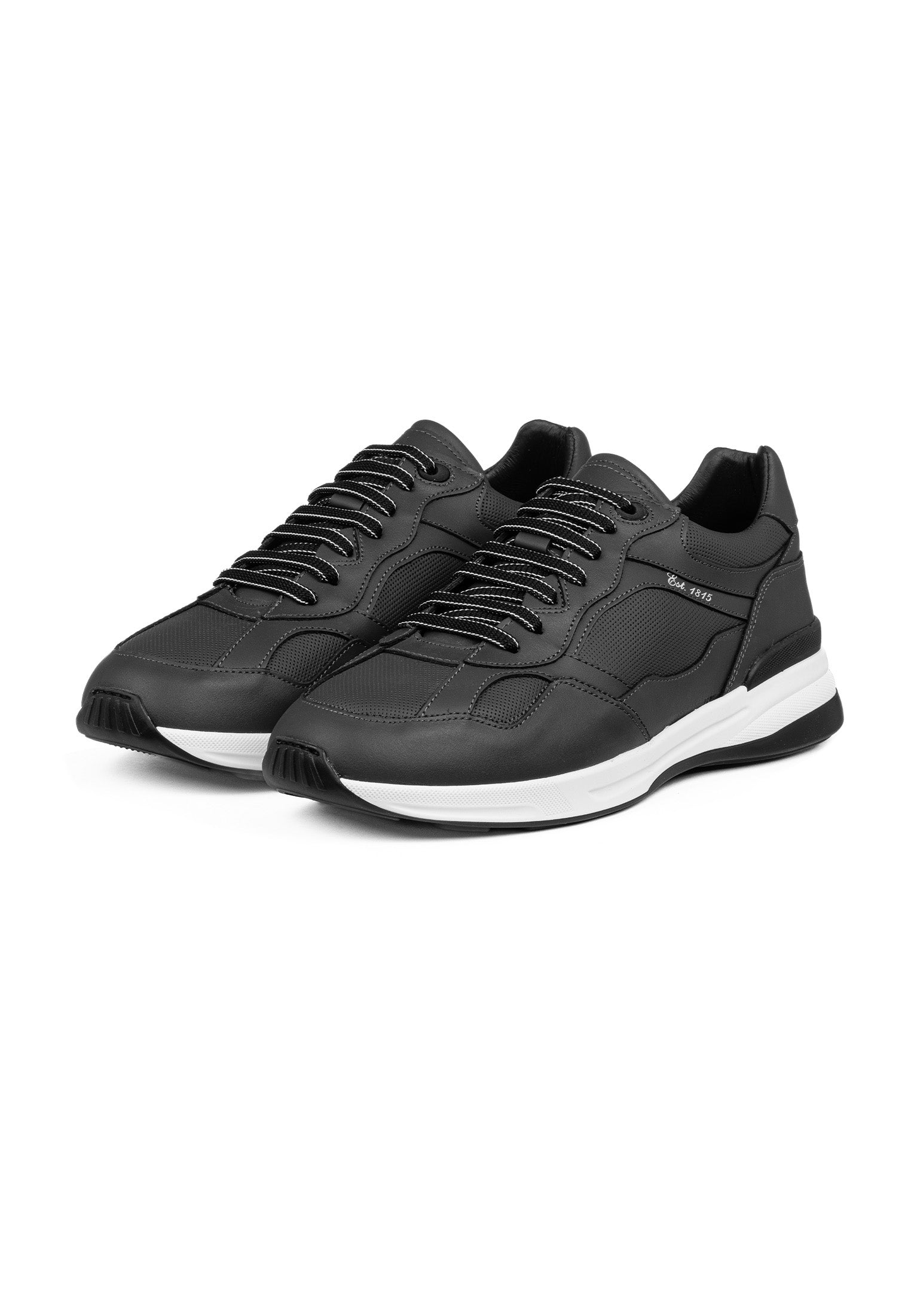 Zwart gladleren Ferro sneaker