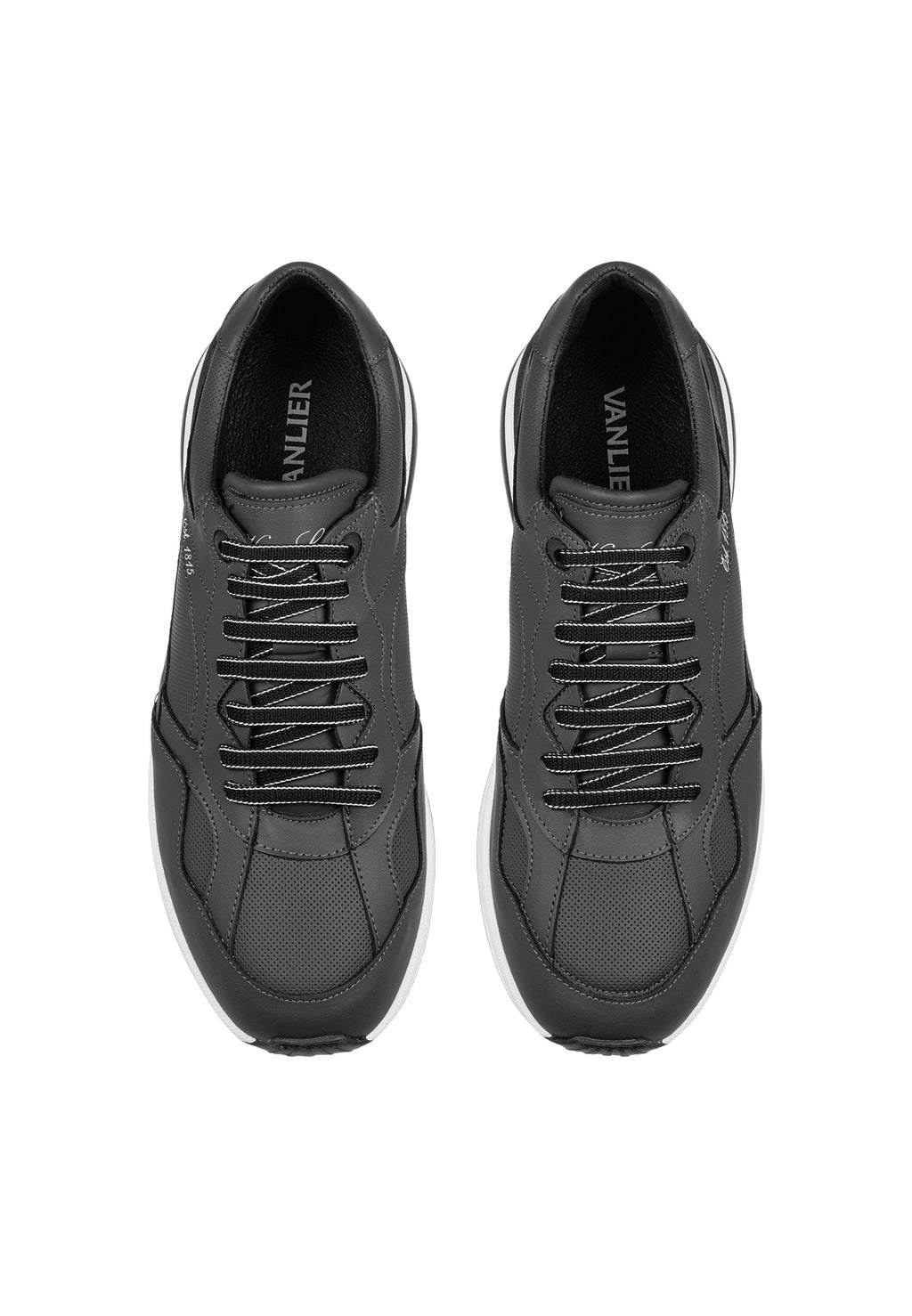 Zwart gladleren Ferro sneaker