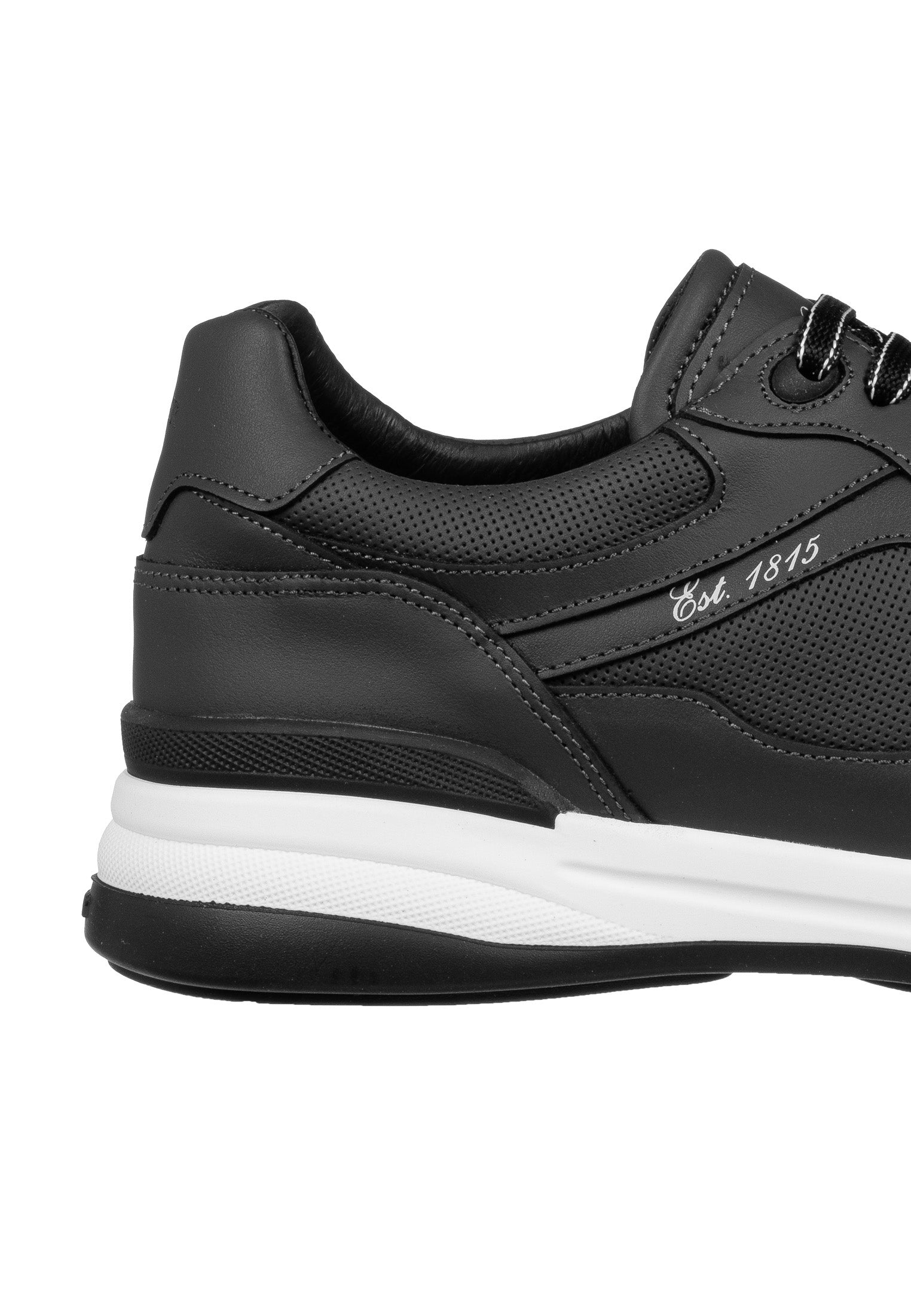 Zwart gladleren Ferro sneaker