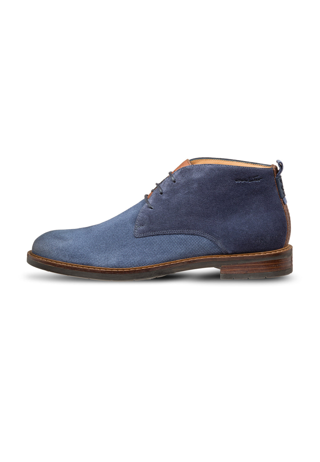 Blauw suède Boston boot