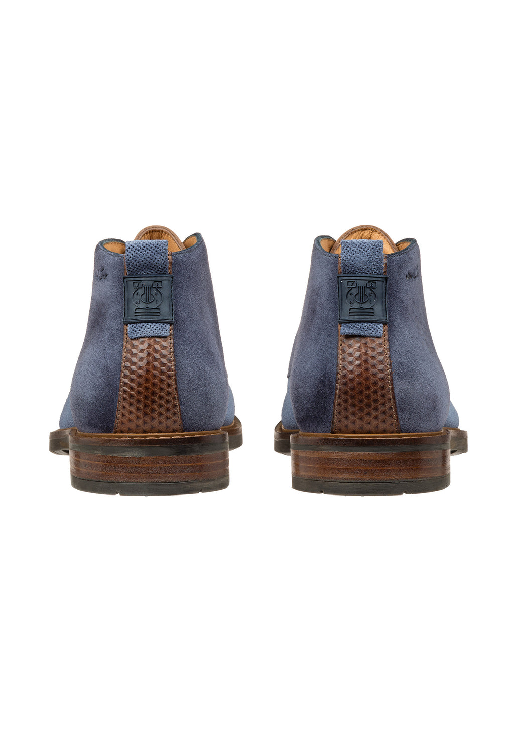 Blauw suède Boston boot