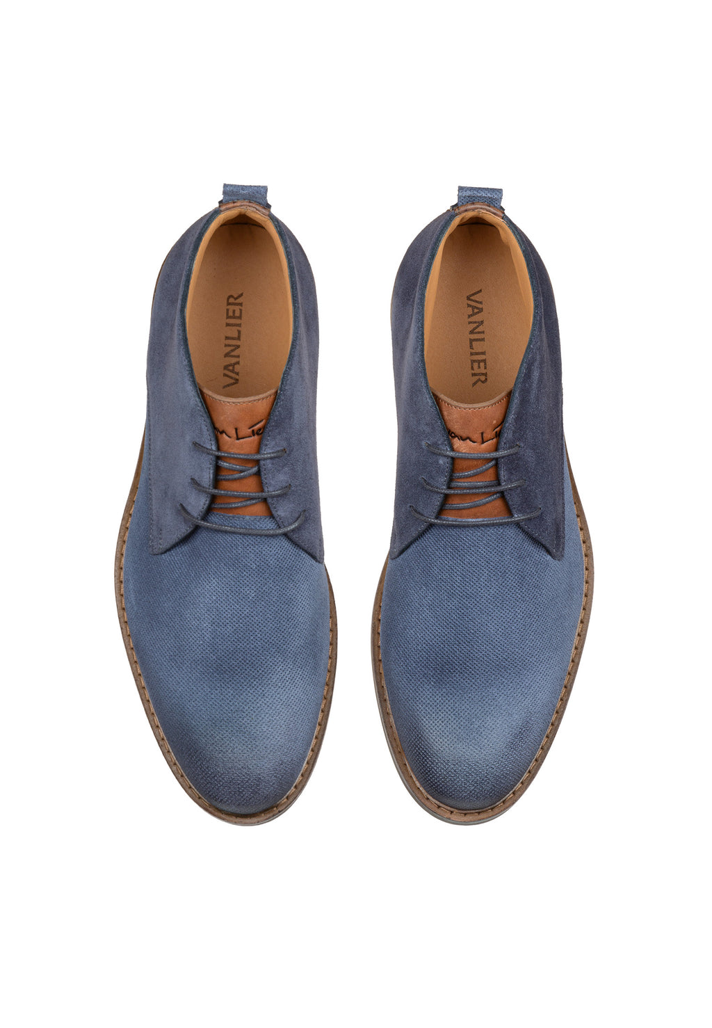 Blauw suède Boston boot