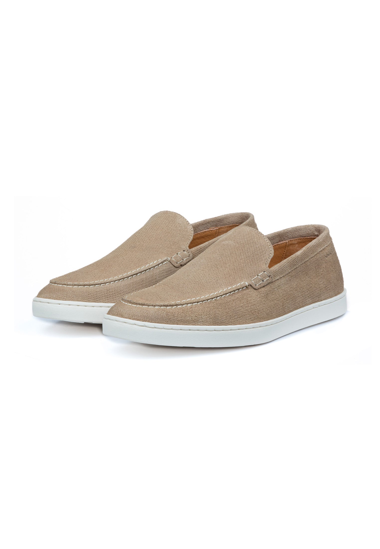 Sand beige suede Lugano loafer