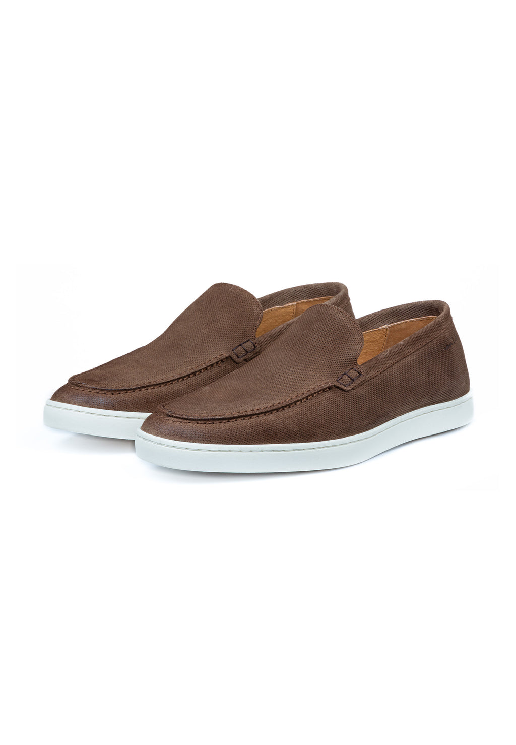 Light brown suede Lugano loafer