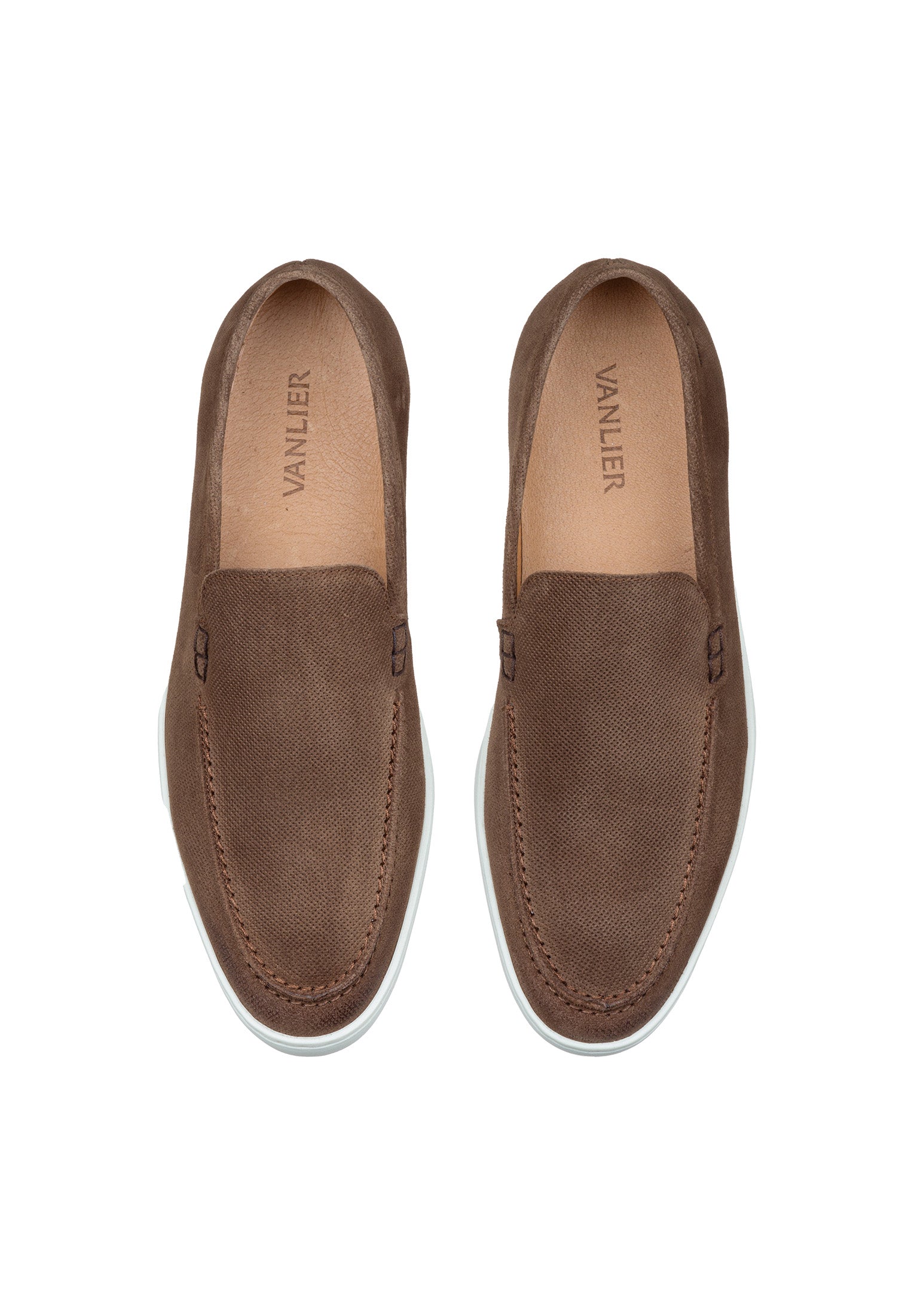 Light brown suede Lugano loafer