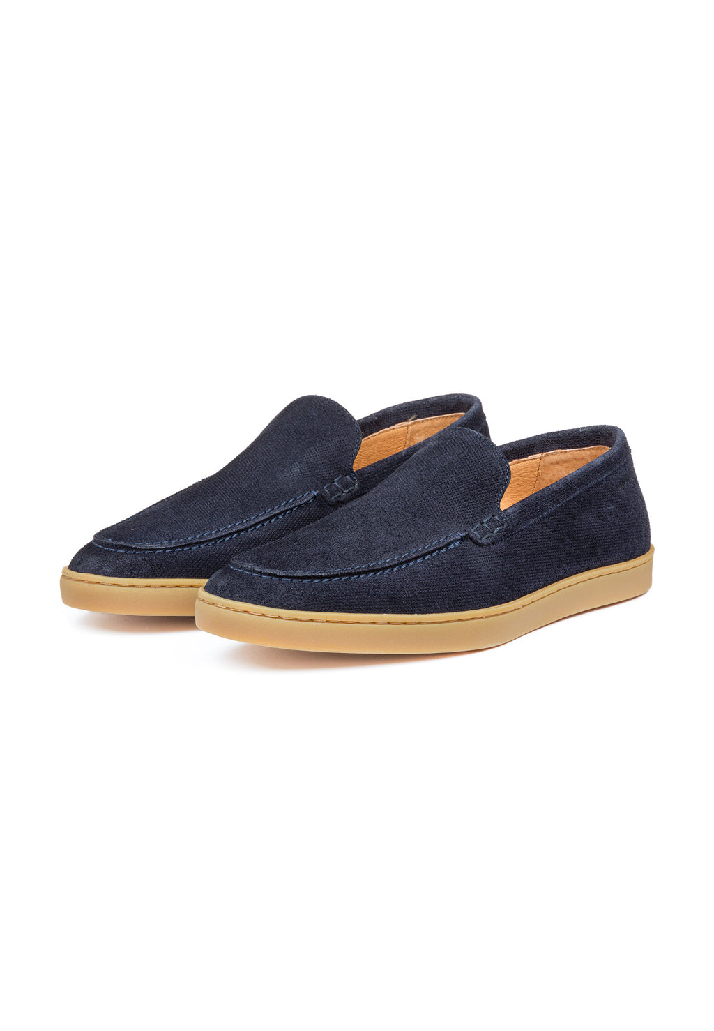 Navy suede Lugano loafer