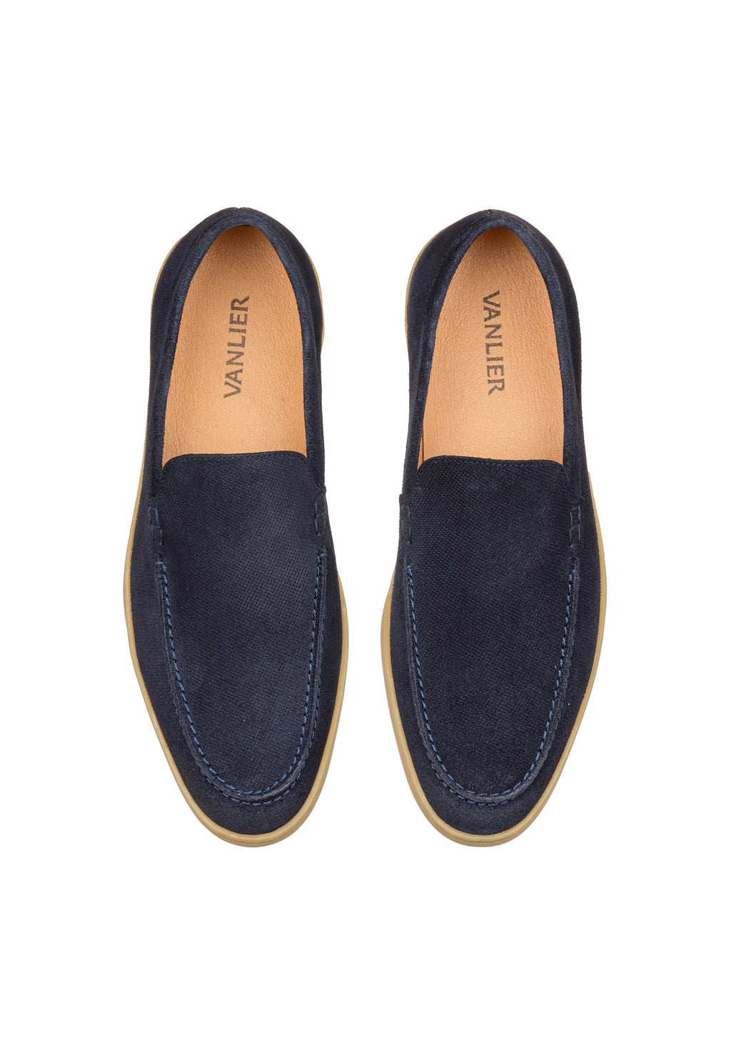 Navy suede Lugano loafer