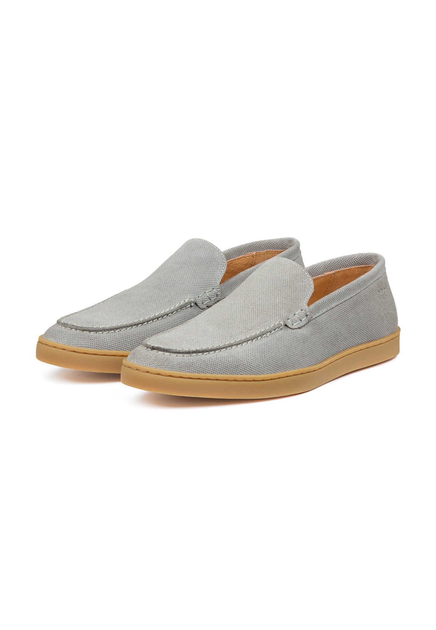 Licht grijs suède Lugano loafer
