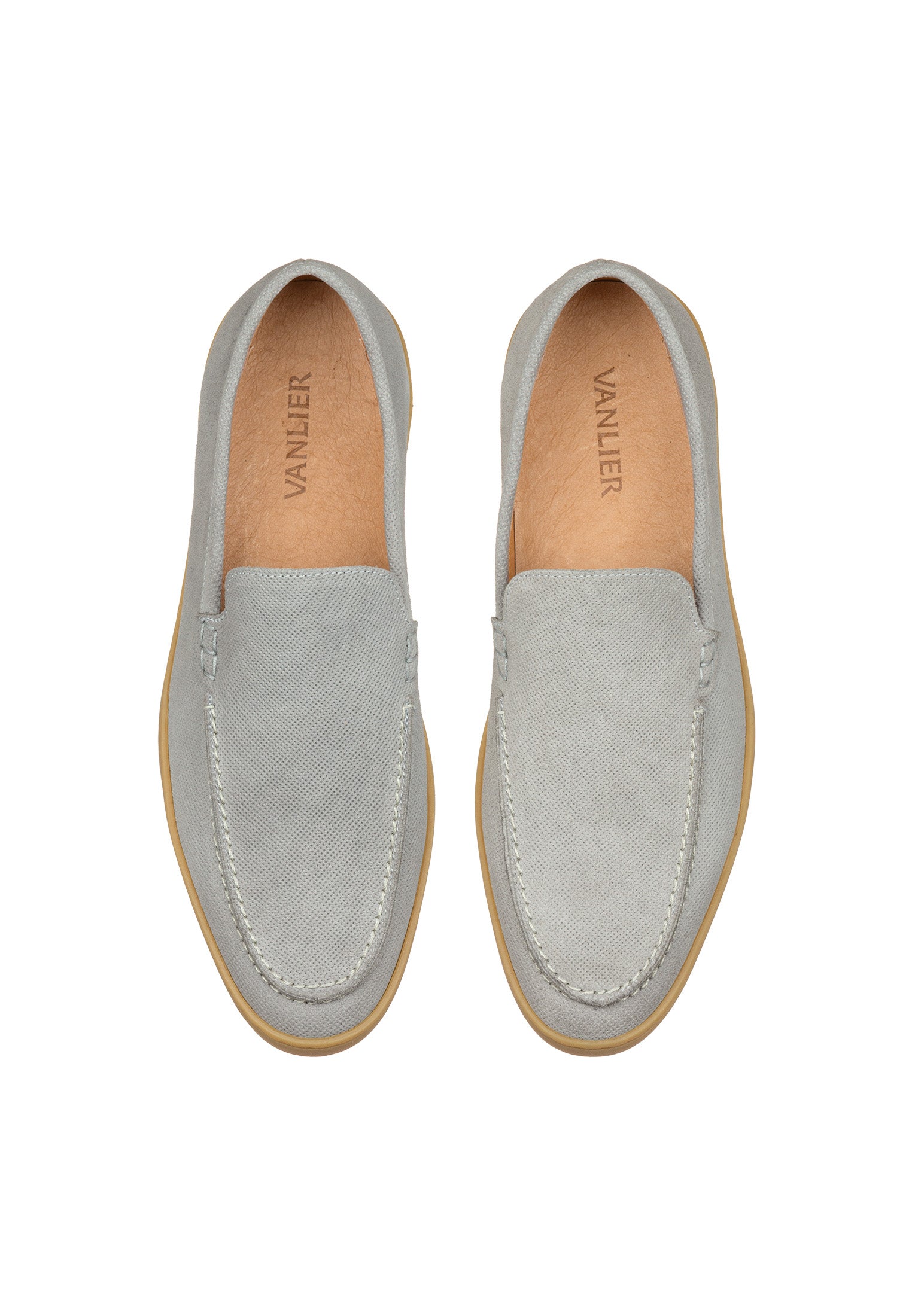 Licht grijs suède Lugano loafer