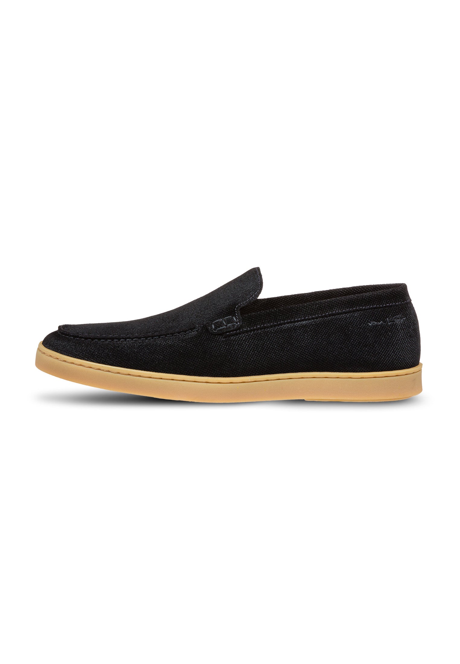 Black suede Lugano loafer