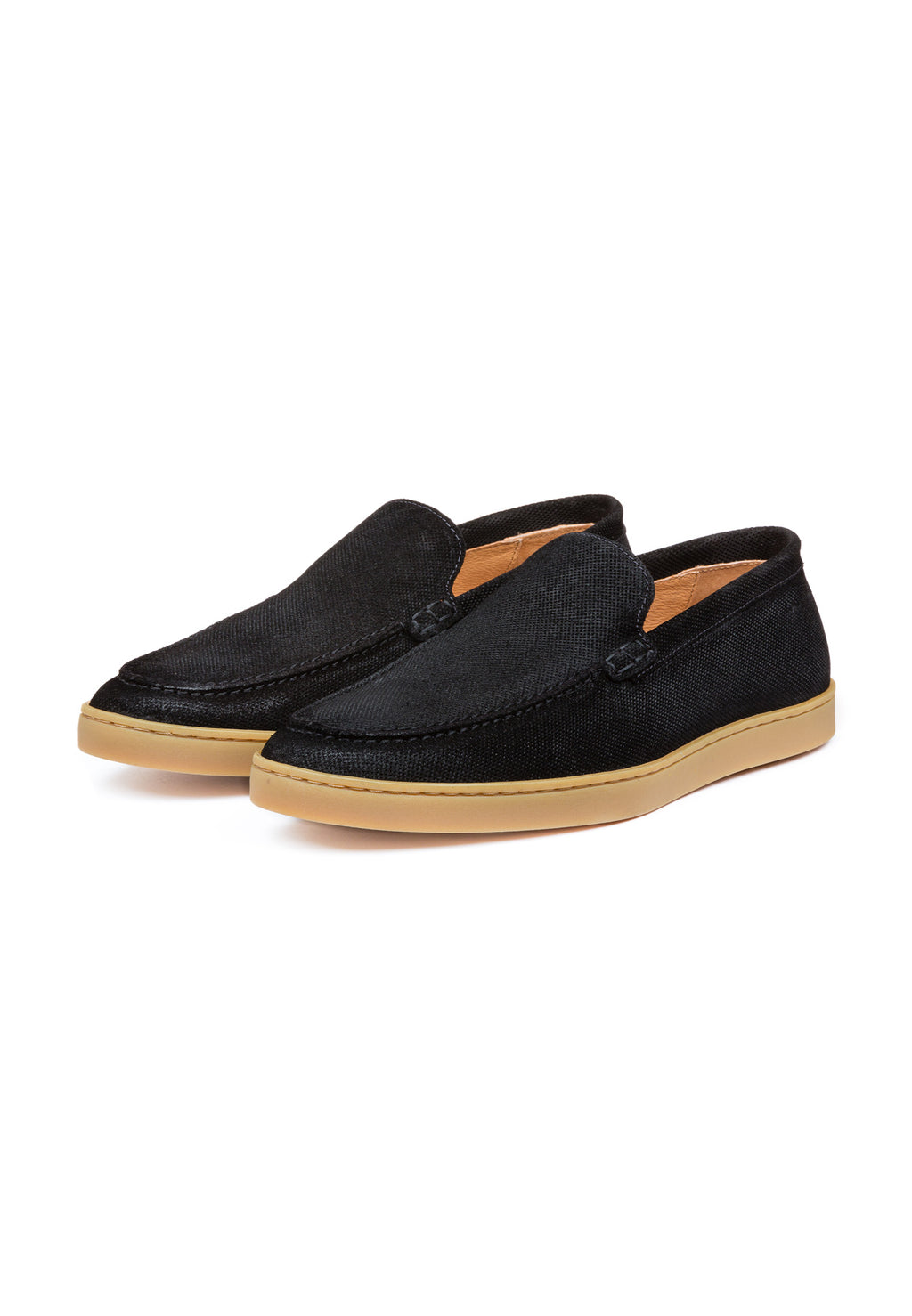 Black suede Lugano loafer