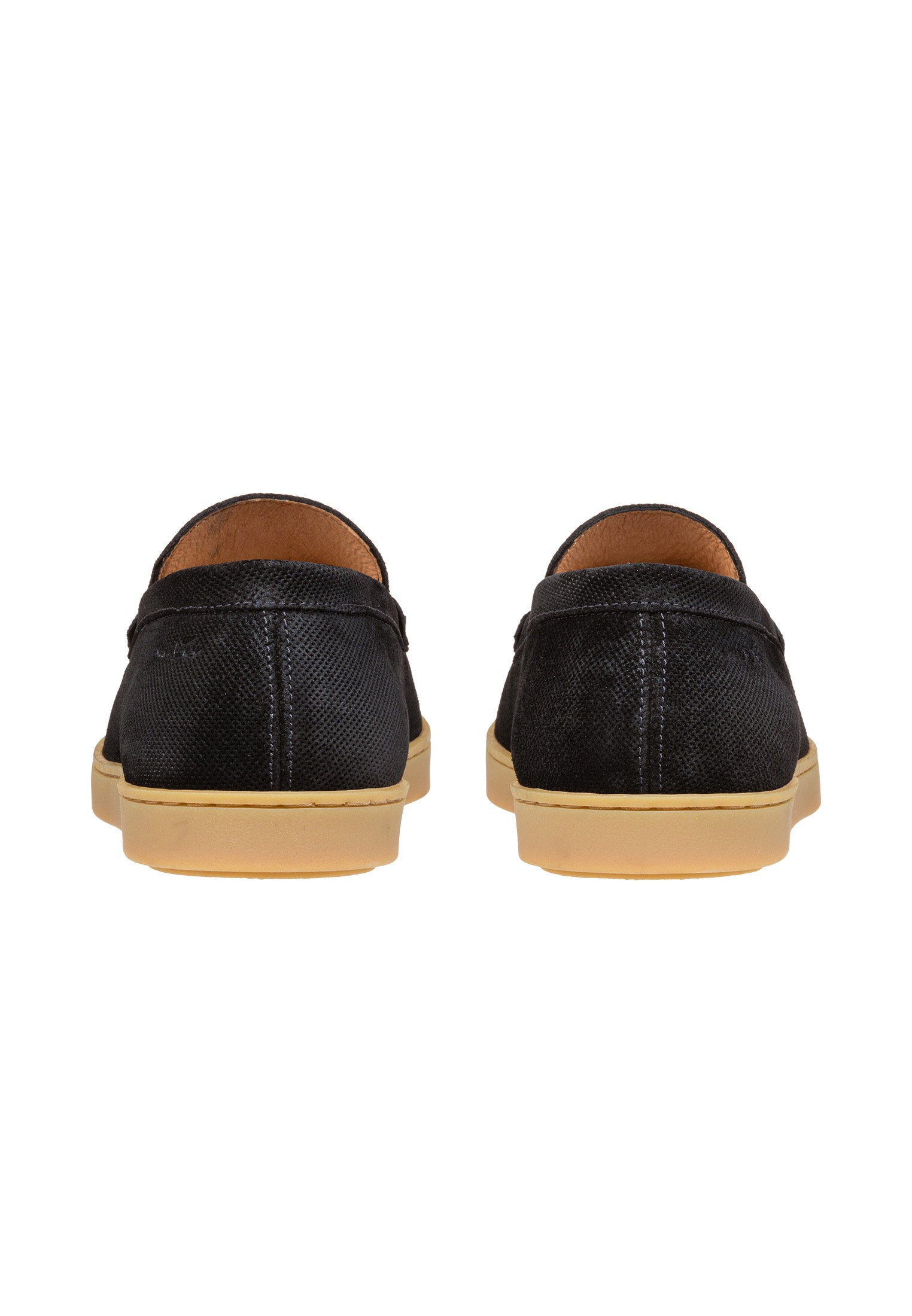 Black suede Lugano loafer