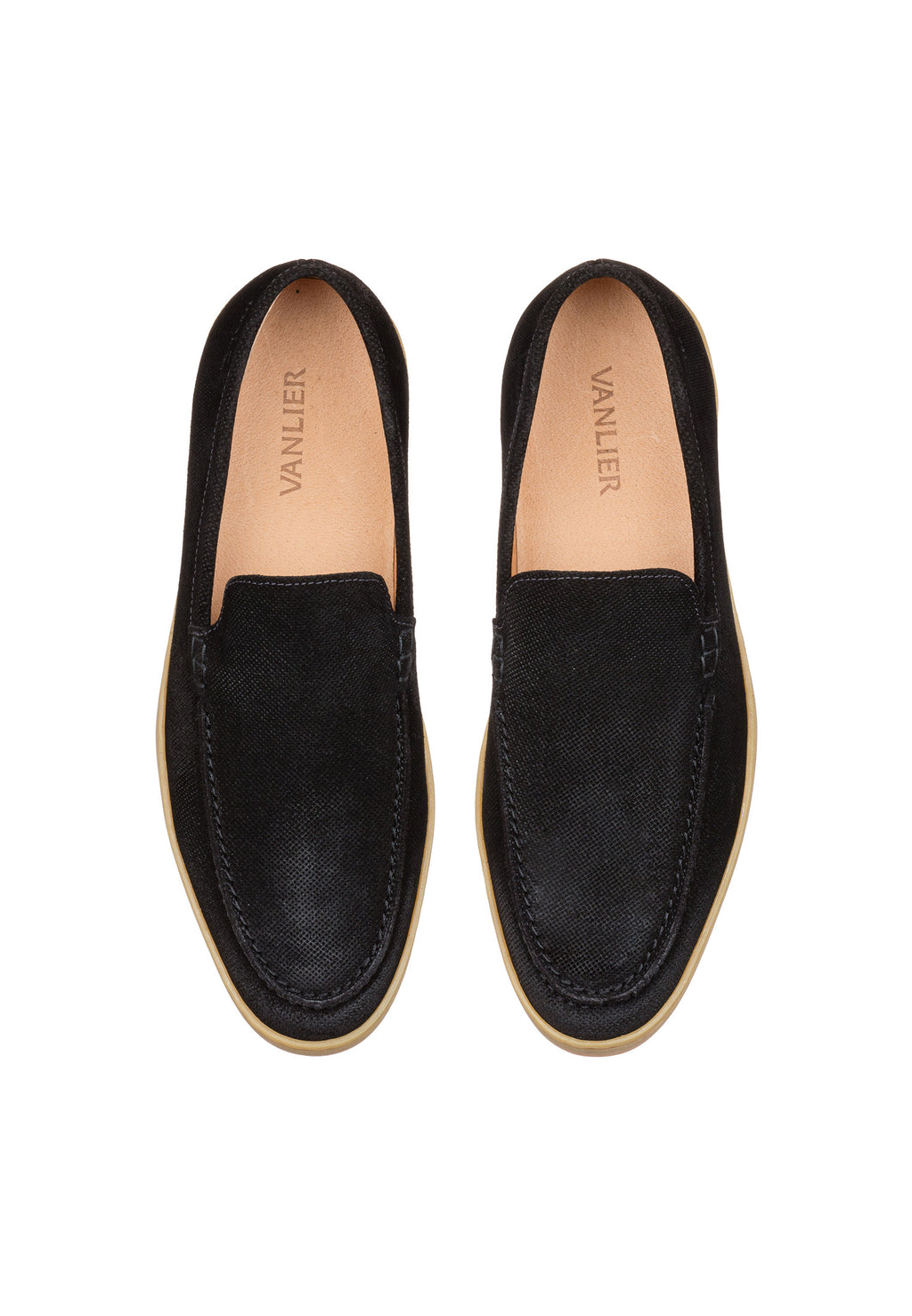 Black suede Lugano loafer