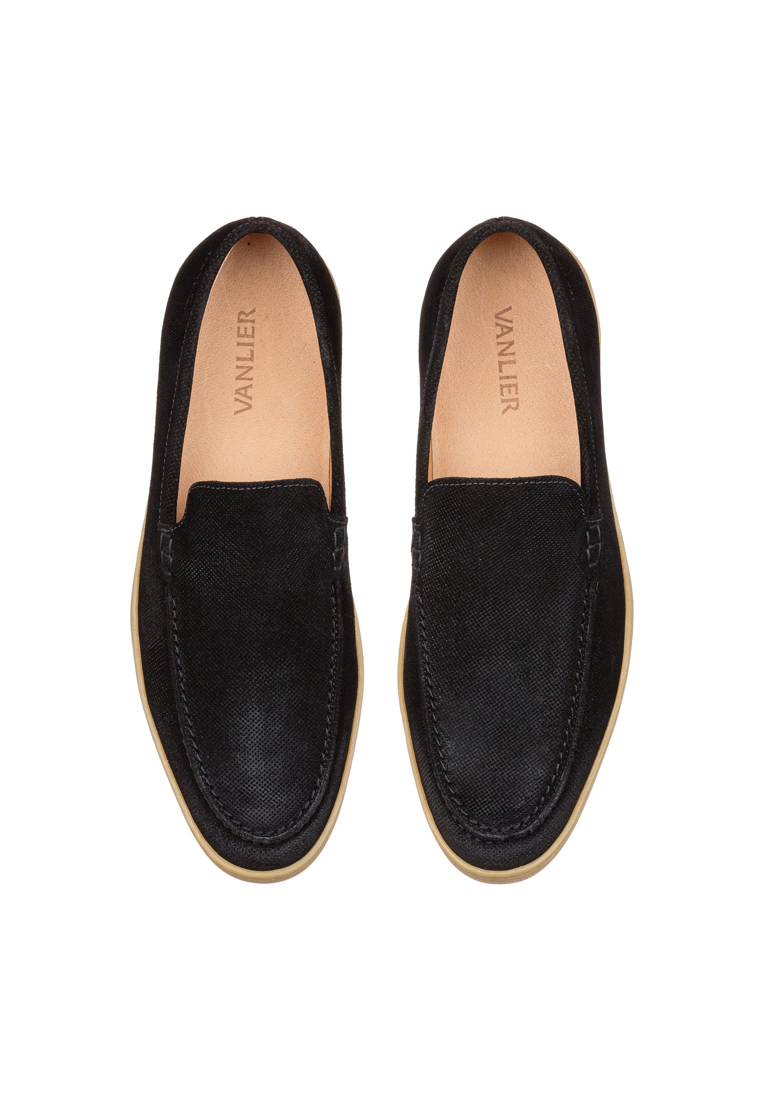 Black suede Lugano loafer