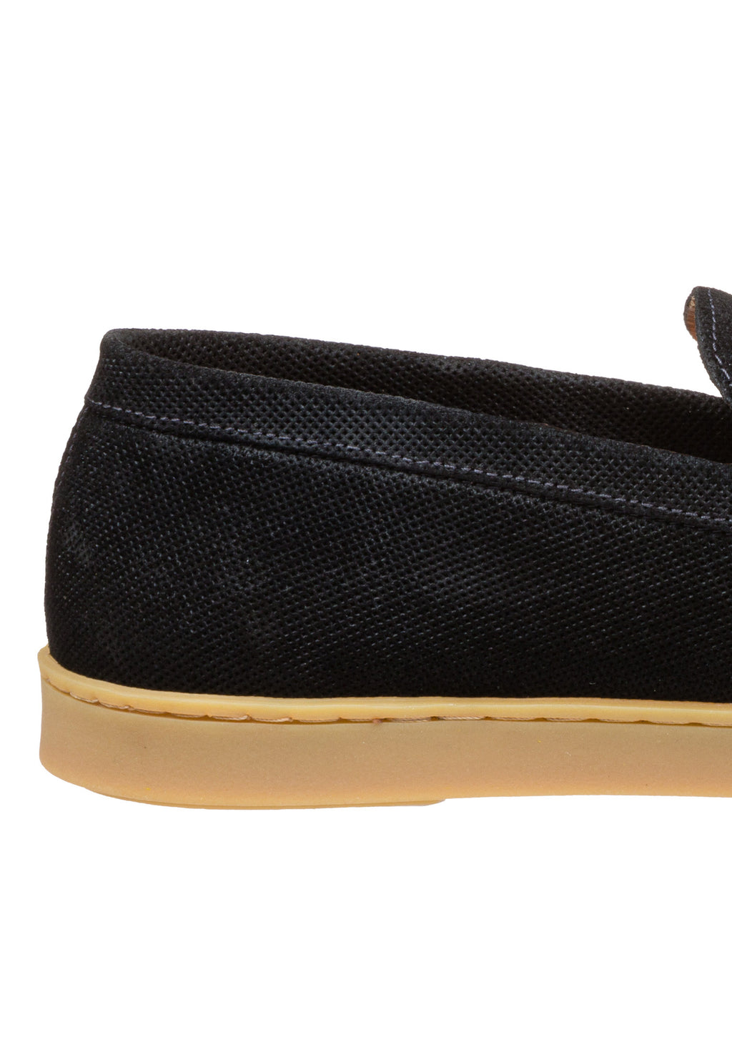 Black suede Lugano loafer