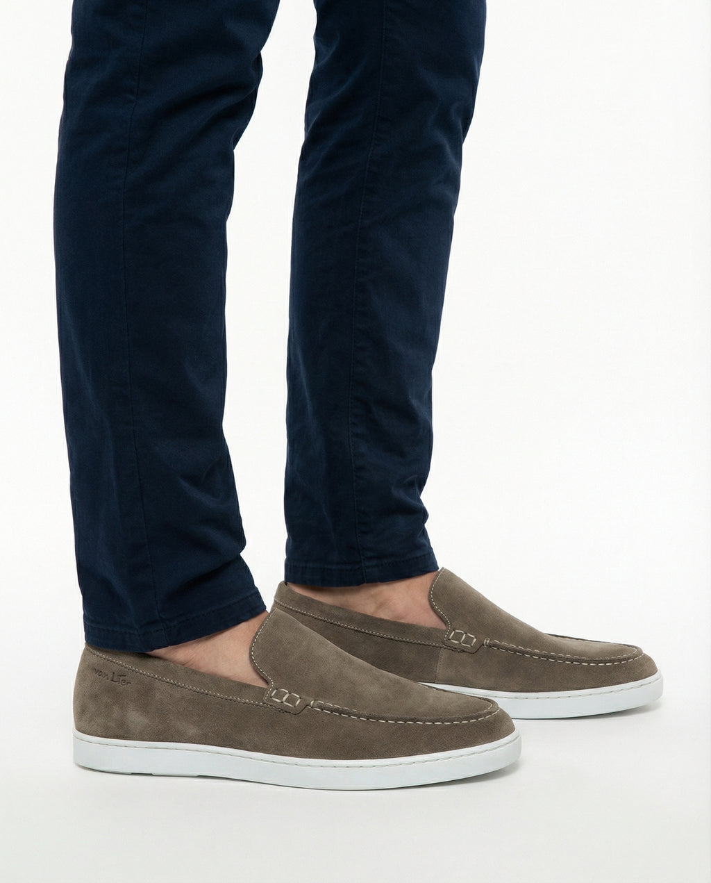 Taupe suede Lugano loafer