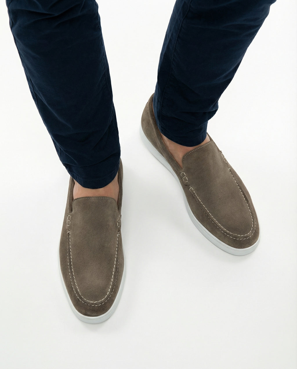 Taupe suede Lugano loafer
