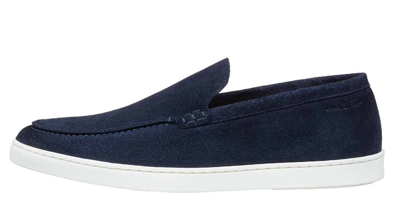 Navy blauw suède Lugano loafer