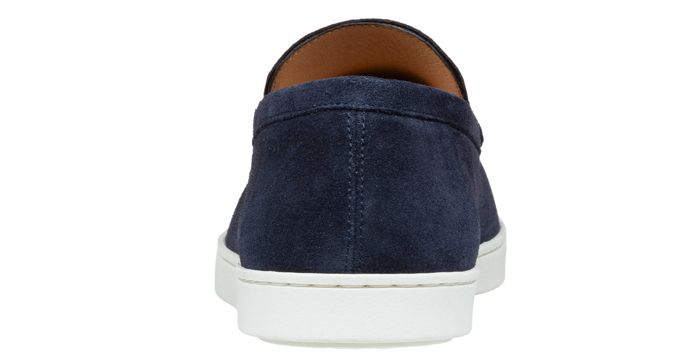 Navy blauw suède Lugano loafer