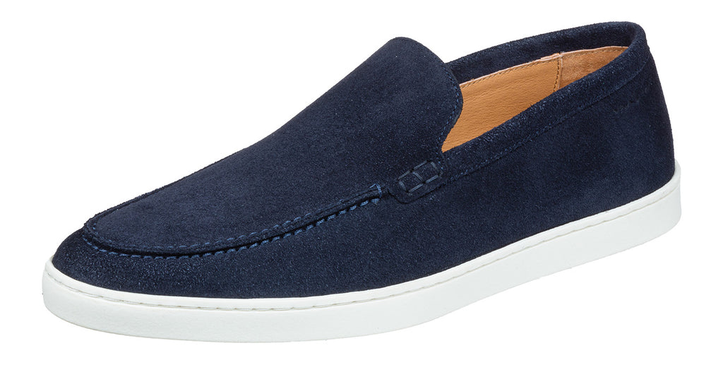 Navy blauw suède Lugano loafer