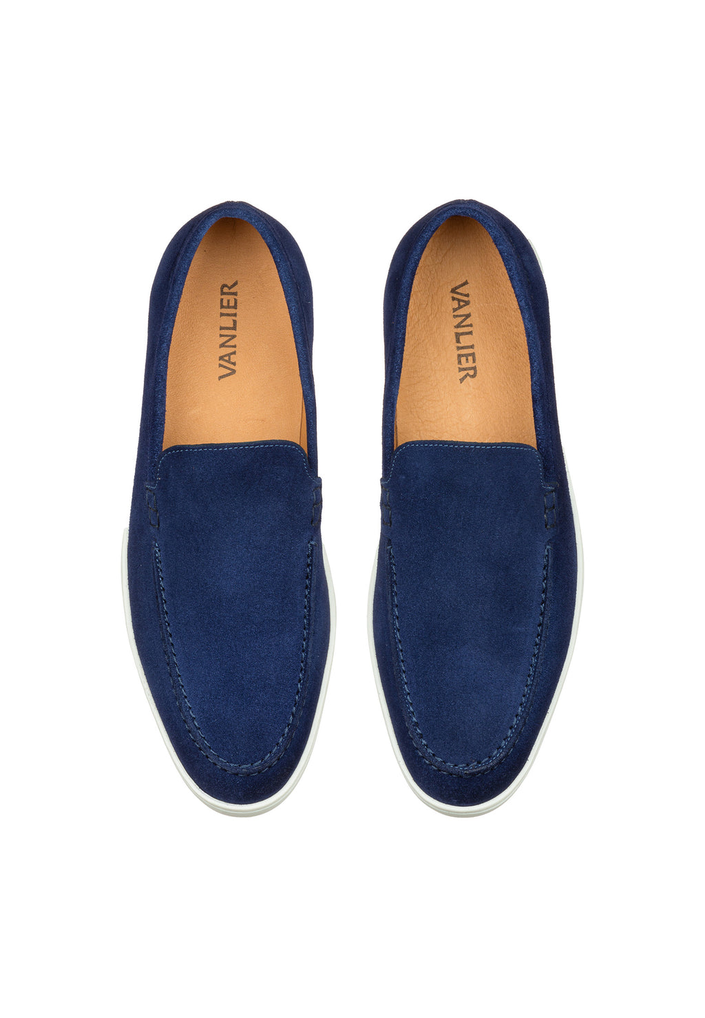 Blauw suède Lugano loafer