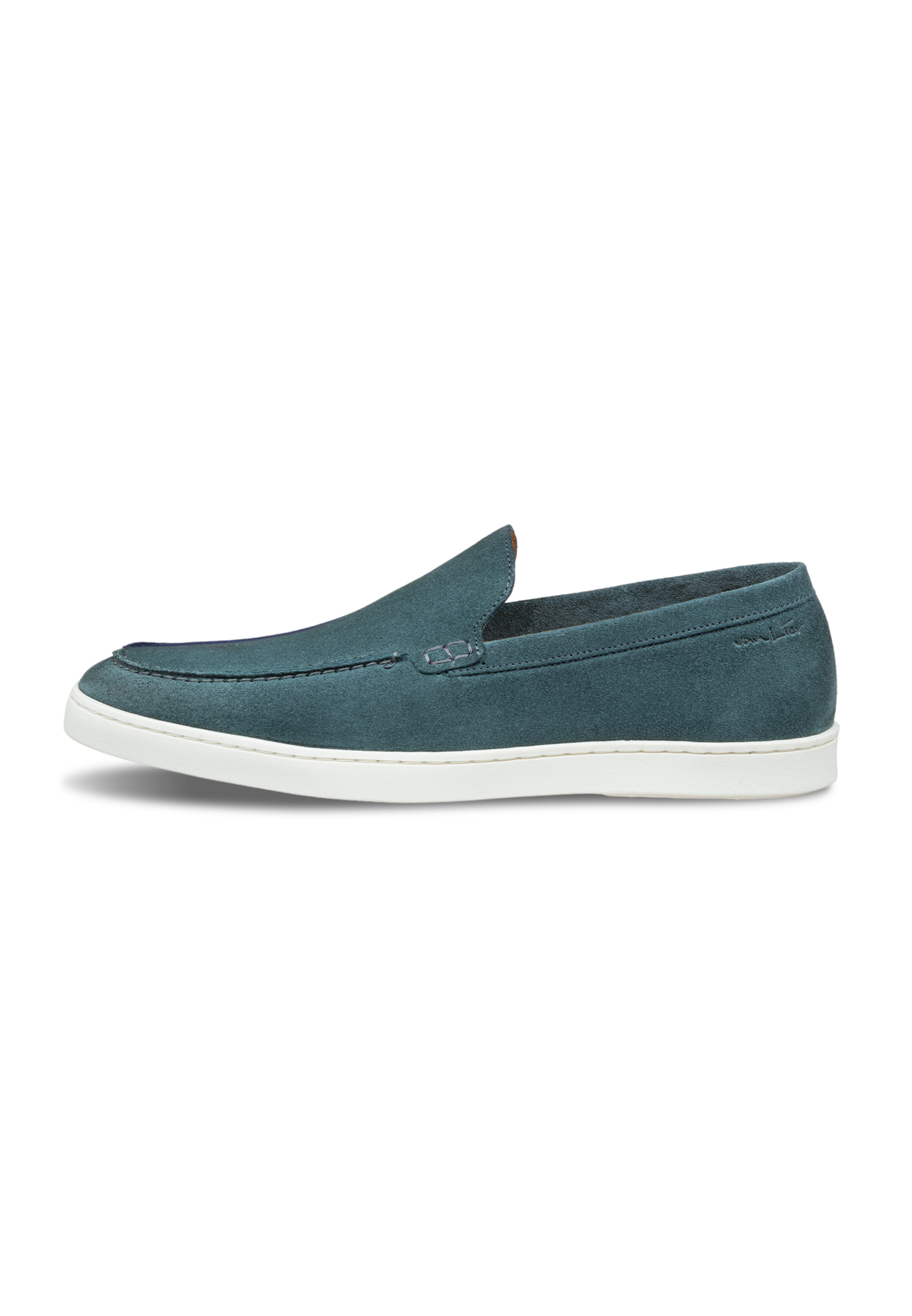 Petrol blauw suède Lugano loafer