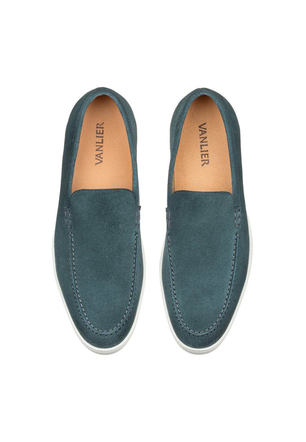 Petrol blauw suède Lugano loafer