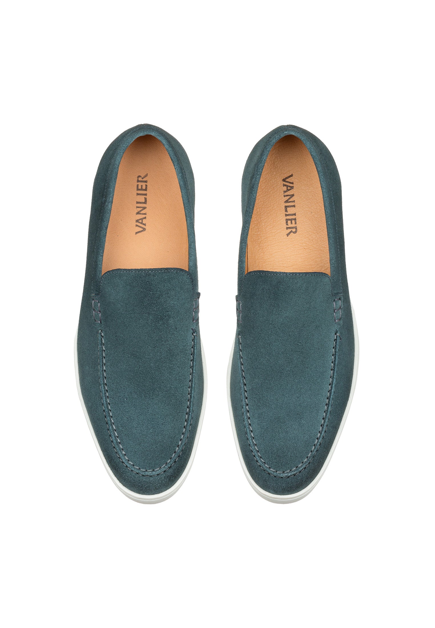 Petrol blauw suède Lugano loafer