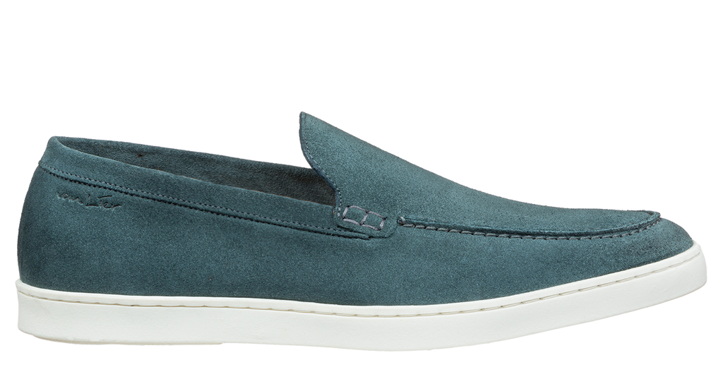 Petrol blauw suède Lugano loafer