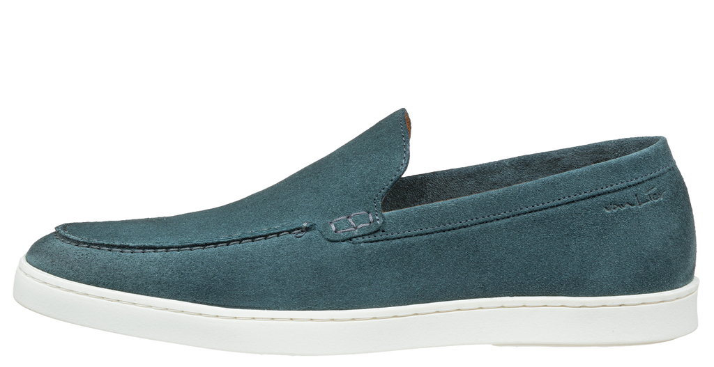 Petrol blauw suède Lugano loafer