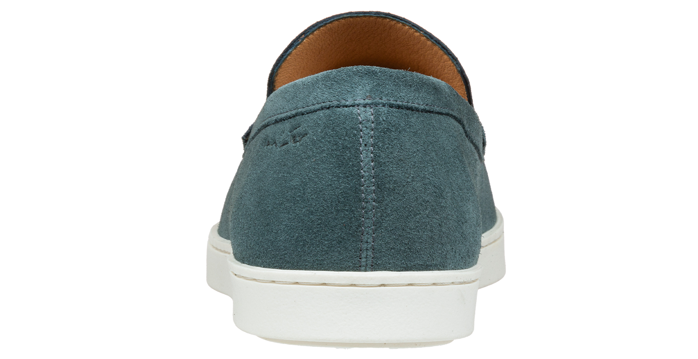 Petrol blauw suède Lugano loafer