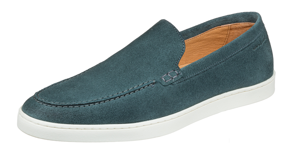 Petrol blauw suède Lugano loafer