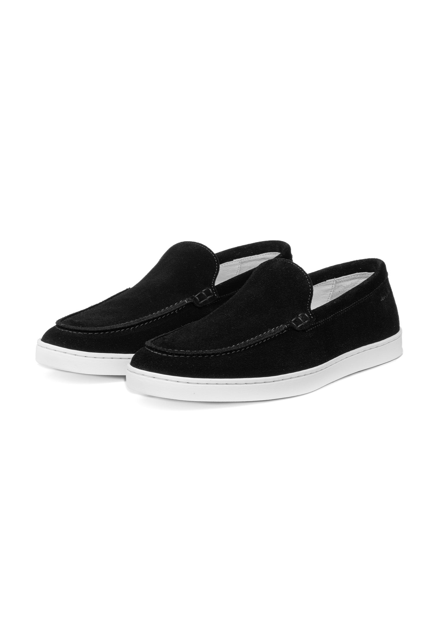 Zwart suède Lugano loafer