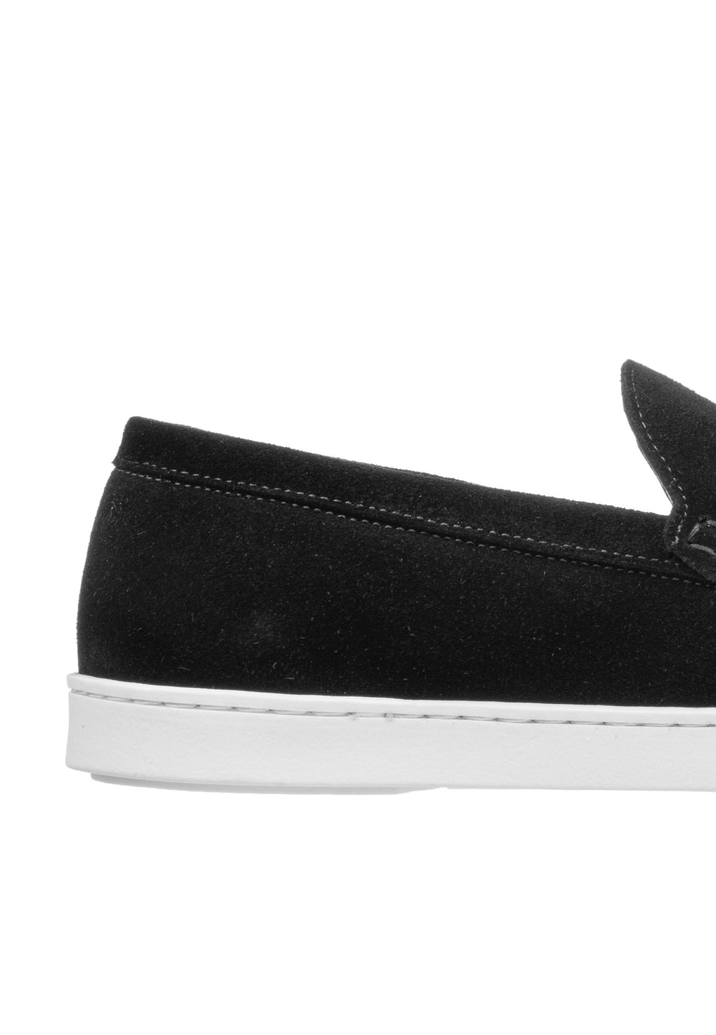 Zwart suède Lugano loafer