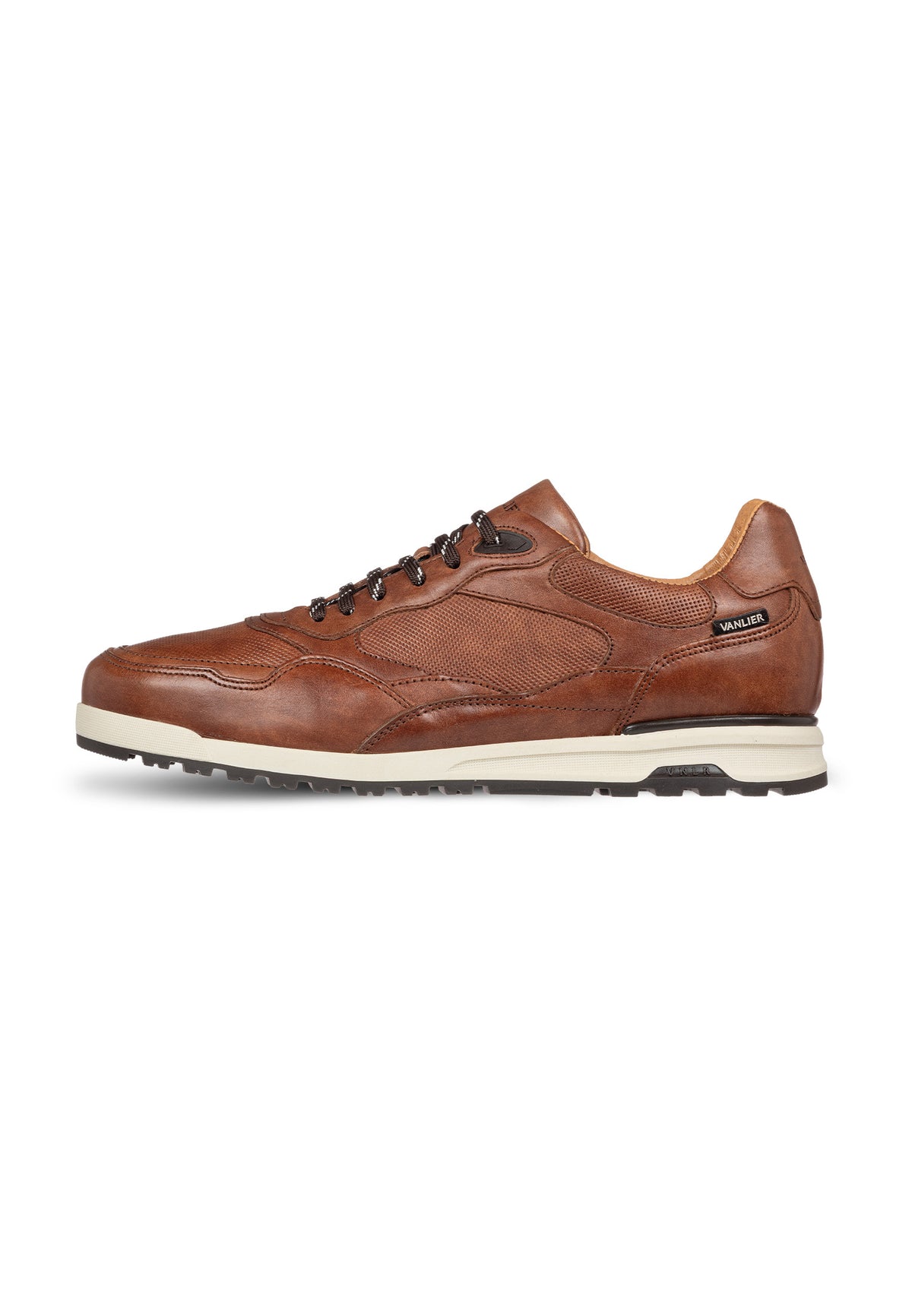 Cognac gladleren Ravello sneaker