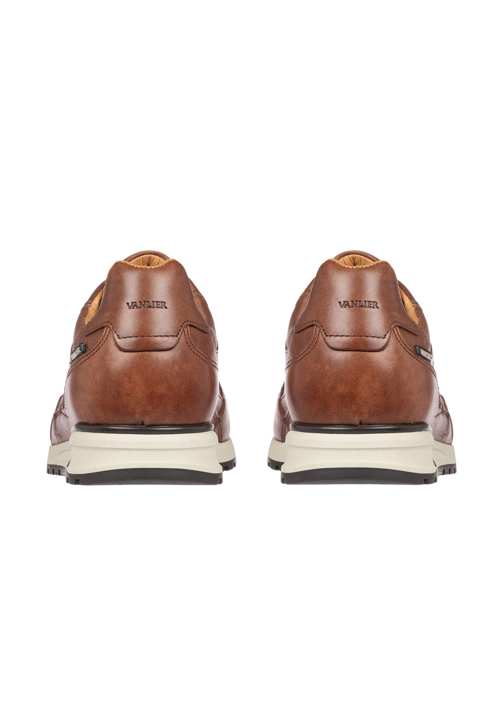 Cognac gladleren Ravello sneaker
