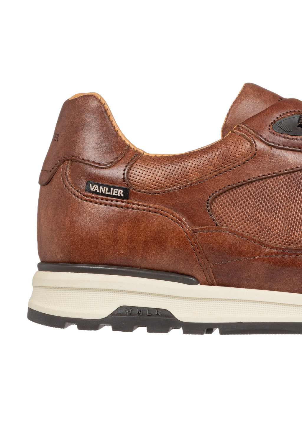 Cognac gladleren Ravello sneaker