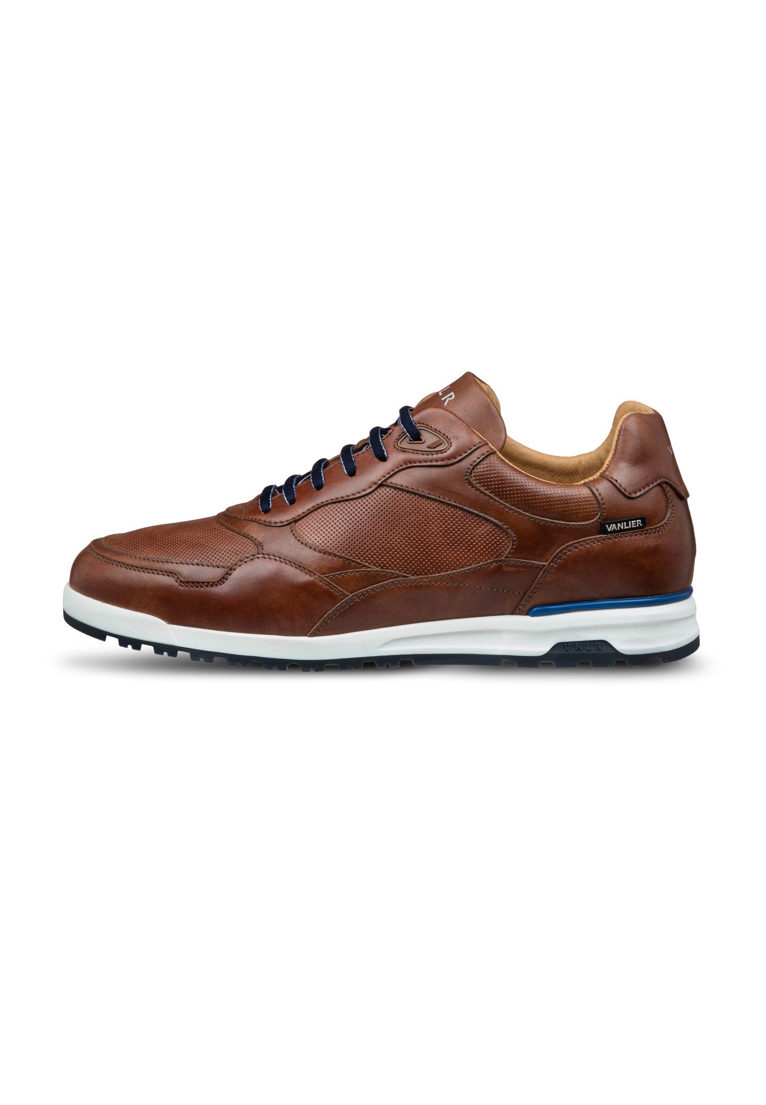 Cognac gladleren Ravello sneaker