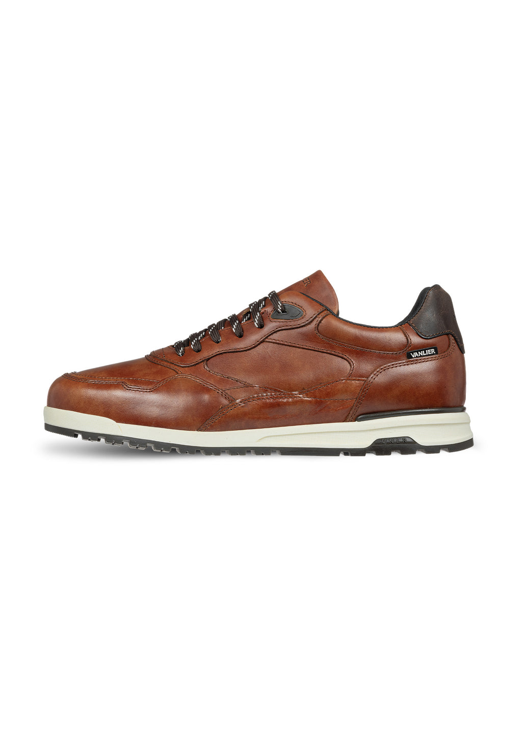 Cognac gladleren Ravello sneaker