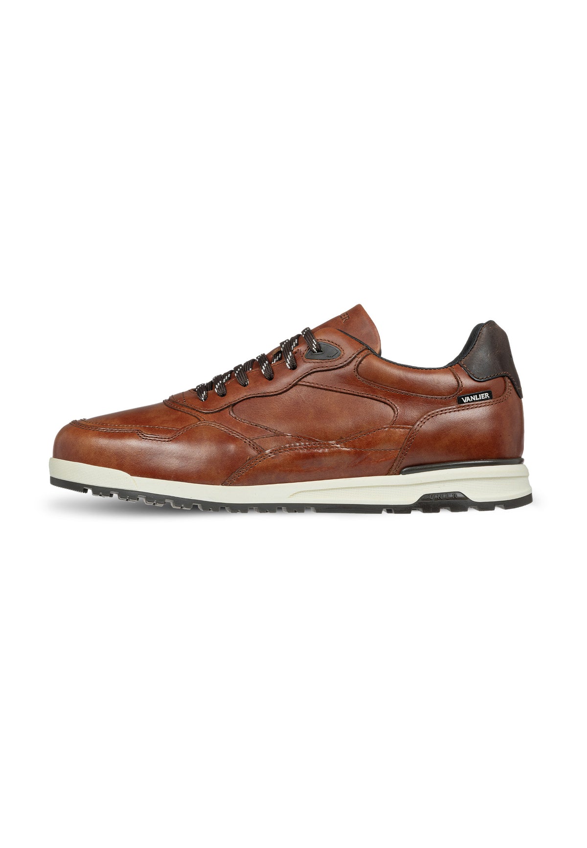 Cognac gladleren Ravello sneaker