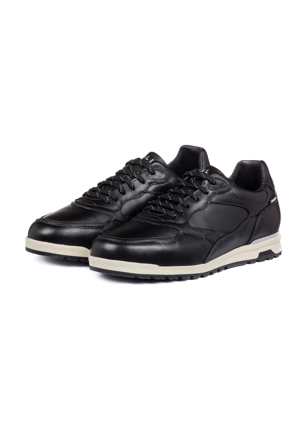 Zwart gladleren Ravello sneaker
