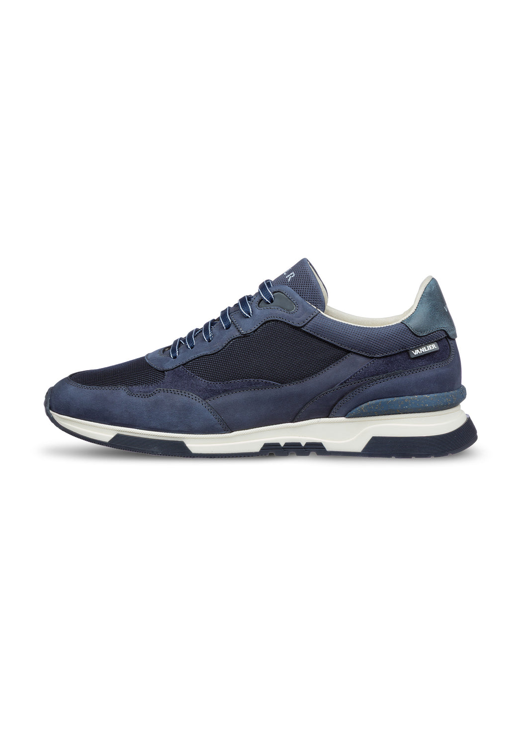Navy blauw combi Romeo sneaker – VANLIER